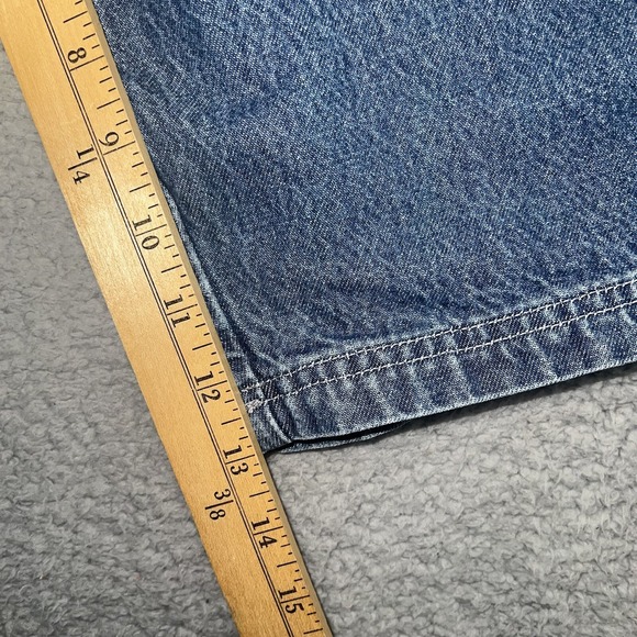 VTG RocaWear Denim Shorts Men's 42(39) x 13 Blue Classic Fit Baggy Y2K Embroider - Picture 8 of 10